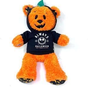 Build a Bear Pumpkin Jack Skellington Hoodie Shirt Light Up Head Plush BABW‎